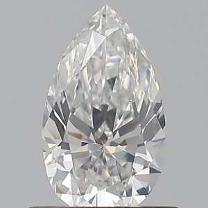 Pear 0.59ct F SI1 Excellent Excellent Very Good Faint