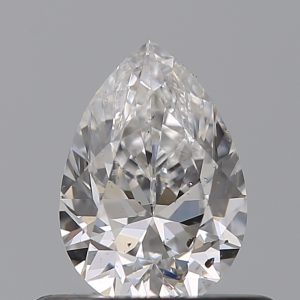 Pear 0.51ct D SI2 Excellent Good None