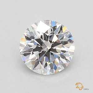 Round 0.37ct F VVS2 Ideal Excellent Excellent None