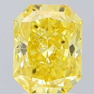 Radiant 1.73ct Fancy Yellow VVS2 Excellent Excellent None