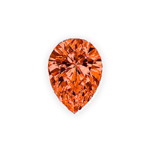 Pear 1.01ct Fancy Orange SI1 Excellent Very Good Faint