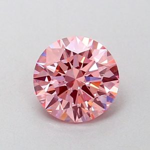 Round 0.51ct Fancy Pink SI1 Ideal Excellent Excellent Faint
