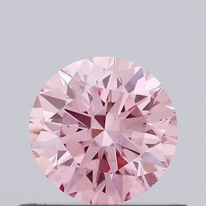 Round 0.50ct Fancy Pink SI1 Excellent Very Good Very Good Faint