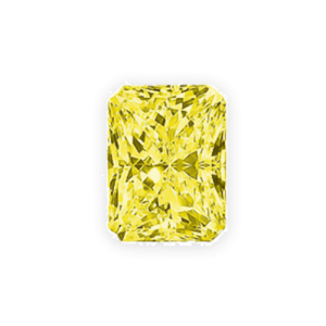 Radiant 0.71ct Fancy Yellow VVS2  Excellent Very Good None