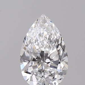 Pear 0.49ct D VVS1 Excellent Excellent Very Good None