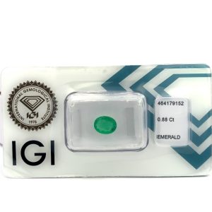 EMERALD OVAL CUT IGI CT 0.88 MM 8X6