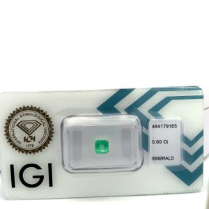 SMERALDO TAGLIO QUADRATO IGI CT 0,60 MM 5X4