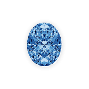 Oval 0.51ct Fancy Blue VVS2 Excellent Excellent None