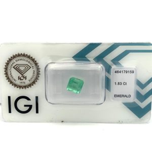 EMERALD SQUARE CUT  IGI CT 1.83 MM 6.90X6.90