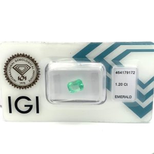 EMERALD OCTAGONAL CUT IGI CT 1.20 MM 7X5