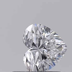 Heart 0.52ct D VVS2 Excellent Excellent Excellent None