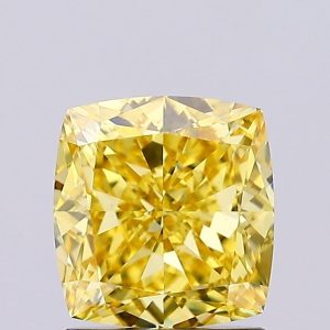 Cushion 1.50ct Fancy Yellow VS1 Excellent Excellent None