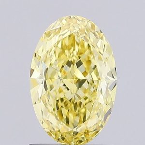 Oval 1.50ct Fancy Yellow VVS2 Excellent Excellent None