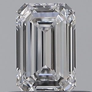 Emerald 0.38ct D VVS2 Excellent Excellent Excellent Faint