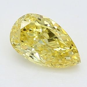 Pear 0.30ct Fancy Yellow VS1  Very Good Good None