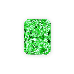Radiant 0.40ct Fancy Green VS2  Very Good Very Good None