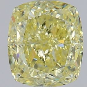 Cushion 1.00ct Fancy YELLOW VS2 Very Good Excellent Very Good None