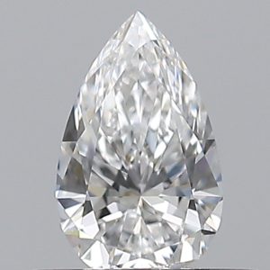 Pear 0.38ct E VVS1 Excellent Excellent Excellent None