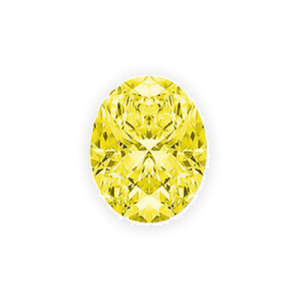 Oval 1.00ct Fancy YELLOW VS2 Excellent Very Good None