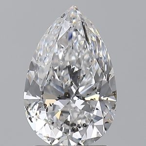 Pear 2.00ct D SI2 Very Good Excellent Very Good None