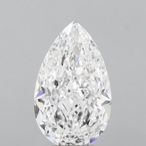 Pear 4.04ct D VVS2 Excellent Excellent None