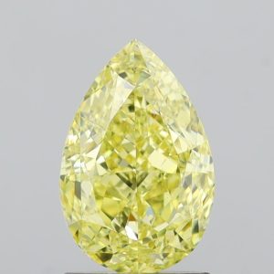Pear 2.02ct Fancy YELLOW SI1 Very Good Excellent Very Good Strong