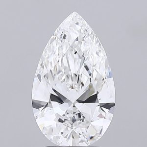 Pear 3.01ct D VVS2 Excellent Excellent None