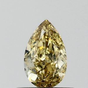 Pear 0.51ct Fancy YELLOW SI1 Very Good Good Medium