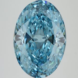 Oval 7.41ct Fancy Blue VS1 Na Excellent Excellent N/A