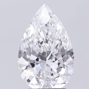 Pear 3.08ct D VVS2 Excellent Excellent None